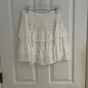 Olivaceous white ruffle mini skirt size medium NWT